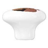 かわいいおもしろいヴァイオリンミュージカル漫画のキャラクター セラミックノブ (側面)