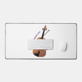 かわいいおもしろいヴァイオリンミュージカル漫画のキャラクター デスクマット (キーボード&マウス)