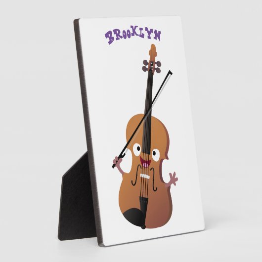 かわいいおもしろいヴァイオリンミュージカル漫画のキャラクター フォトプラーク (側面)