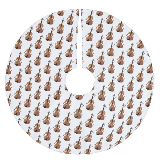 かわいいおもしろいヴァイオリンミュージカル漫画のキャラクター ブラッシュドポリエステルツリースカート (正面)