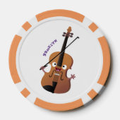 かわいいおもしろいヴァイオリンミュージカル漫画のキャラクター ポーカーチップ (裏面)