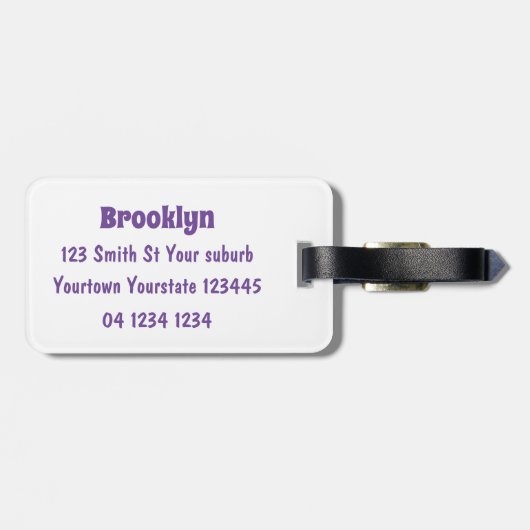 かわいいおもしろいヴァイオリンミュージカル漫画のキャラクター ラゲッジタグ (裏面横)