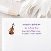 かわいいおもしろいヴァイオリンミュージカル漫画のキャラクター ラベル (インサイチュ)