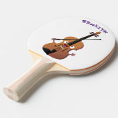 かわいいおもしろいヴァイオリンミュージカル漫画のキャラクター 卓球ラケット (正面アングル)