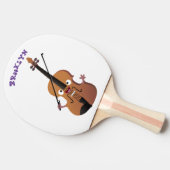 かわいいおもしろいヴァイオリンミュージカル漫画のキャラクター 卓球ラケット (横)
