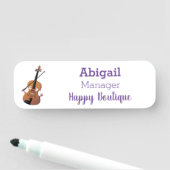 かわいいおもしろいヴァイオリンミュージカル漫画のキャラクター 名札 (インサイチュ)