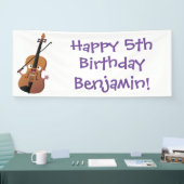 かわいいおもしろいヴァイオリンミュージカル漫画のキャラクター 横断幕 (トレードショー)