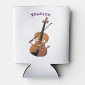 かわいいおもしろいヴァイオリンミュージカル漫画のキャラクター 缶クーラー (正面)