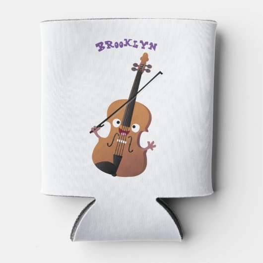 かわいいおもしろいヴァイオリンミュージカル漫画のキャラクター 缶クーラー (正面)