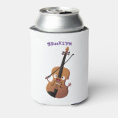 かわいいおもしろいヴァイオリンミュージカル漫画のキャラクター 缶クーラー (缶裏面)