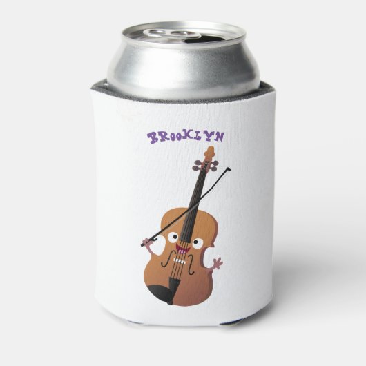 かわいいおもしろいヴァイオリンミュージカル漫画のキャラクター 缶クーラー (缶裏面)