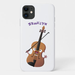 かわいいおもしろいヴァイオリンミュージカル漫画のキャラクター iPhone 11 ケース