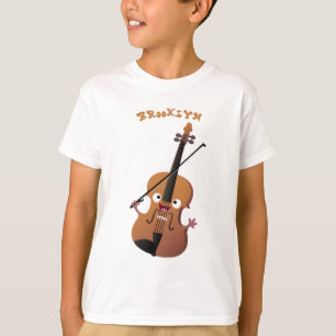 かわいいおもしろいヴァイオリンミュージカル漫画のキャラクター Tシャツ