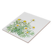 かわいいおもしろいヴィンテージカモミール花 タイル (側面)