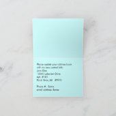 かわいいおもしろいヴィンテージレトロカード新しいアドレス移動 案内状 (内部)