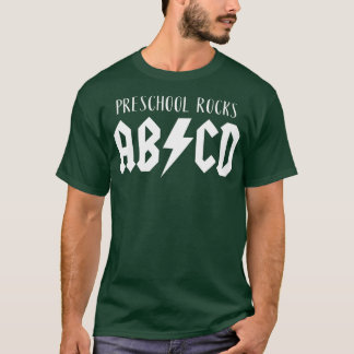 かわいいおもしろい先生のギフトROCK PRESCHOOL Tシャツ