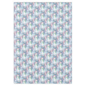 かわいいおもしろい冬の季節雪だるま水彩アート テーブルクロス (正面)