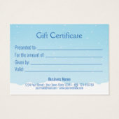 かわいいおもしろい冬ペンギンのギフトカード (裏面)