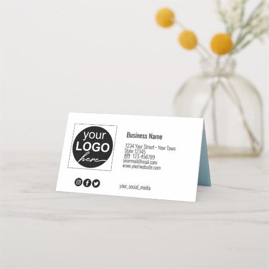 かわいいおもしろい冬ペンギンのギフトカード プレイスカード (裏面)