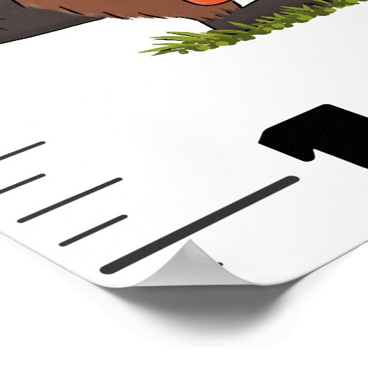 かわいいおもしろい動物の漫画の成長チャート ポスター (角)