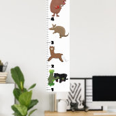 かわいいおもしろい動物の漫画の成長チャート ポスター (ホームオフィス)