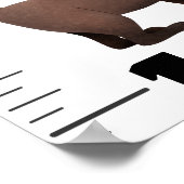 かわいいおもしろい動物の漫画の成長チャート ポスター (角)