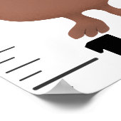 かわいいおもしろい動物の漫画の成長チャート ポスター (角)