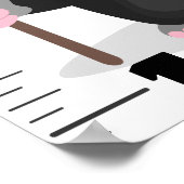 かわいいおもしろい動物の漫画 ポスター (角)