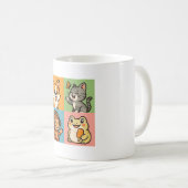 かわいいおもしろい動物 コーヒーマグカップ (正面右)