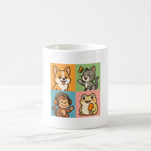 かわいいおもしろい動物 コーヒーマグカップ (中央)