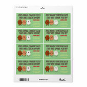 かわいいおもしろい卵の卵カートン ラベル (フルシート)