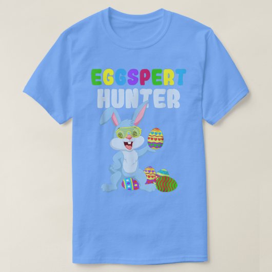 かわいいおもしろい卵ハンターボーイズ復活祭うさぎ卵 Tシャツ (デザイン正面)