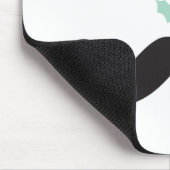 かわいいおもしろい口ひげ間抜け顔スノーフレーク マウスパッド (コーナー)