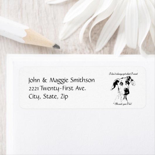 かわいいおもしろい大きな犬の引用文甘やかされたペットのユーモア ラベル (インサイチュ)