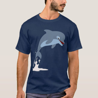 かわいいおもしろい好きマンガのイルカTシャツ Tシャツ