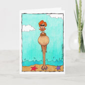 かわいいおもしろい妊娠赤ちゃんシャワーおめでとう カード (正面)