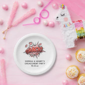 かわいいおもしろい婚約パーティレトロ結婚ズ ペーパープレート (パーティー)