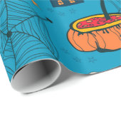 かわいいおもしろい子供フレンドリーなハロウィン ラッピングペーパー (ロールコーナー)