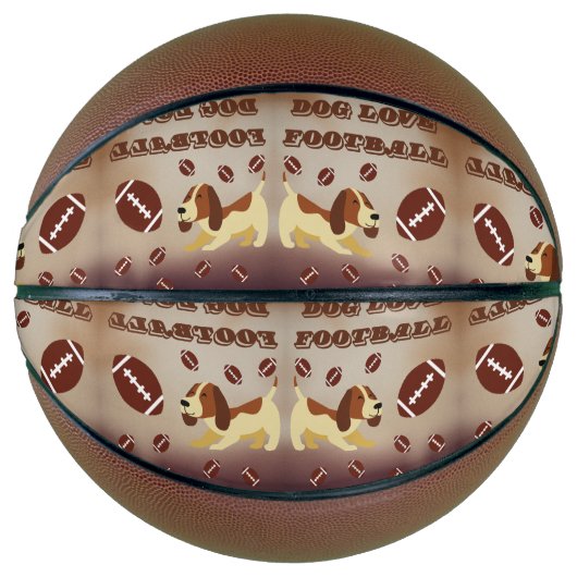 かわいいおもしろい子犬の遊サッカー バスケットボール (正面)