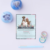 かわいいおもしろい子犬グルーミングポスター犬トリマー チラシ (シングル)