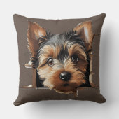 かわいいおもしろい子犬顔 クッション (裏面)