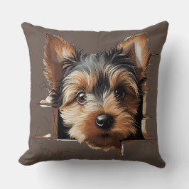 かわいいおもしろい子犬顔 クッション