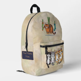 かわいいおもしろい子猫カスタム プリントバックパック