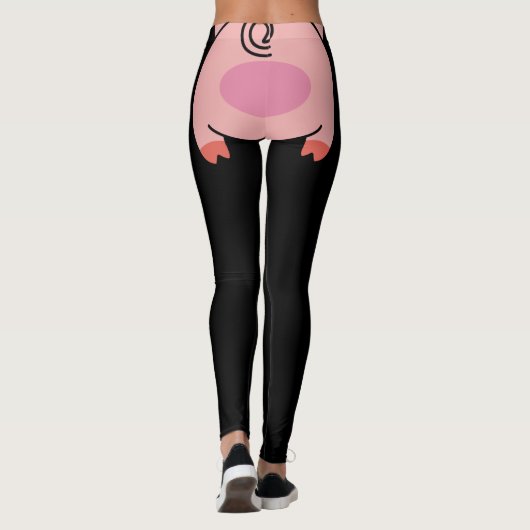 かわいいおもしろい子豚お尻 レギンス (裏面)