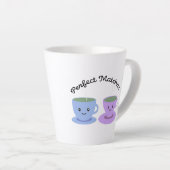 かわいいおもしろい完璧な抹茶 カフェラテマグ (右アングル)