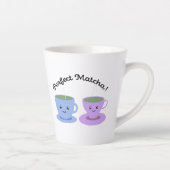 かわいいおもしろい完璧な抹茶 カフェラテマグ (右)