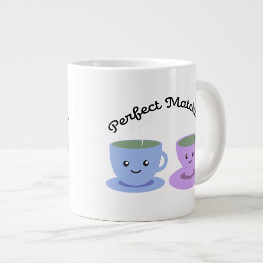 かわいいおもしろい完璧な抹茶 ジャンボコーヒーマグカップ (正面右)