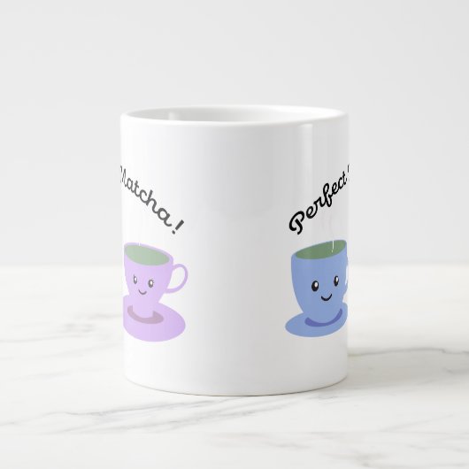 かわいいおもしろい完璧な抹茶 ジャンボコーヒーマグカップ (正面)