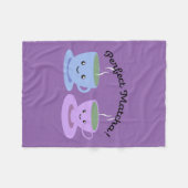 かわいいおもしろい完璧な抹茶 フリースブランケット (正面(横))