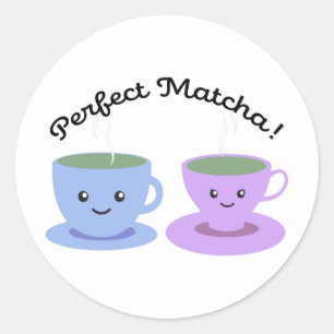 かわいいおもしろい完璧な抹茶 ラウンドシール